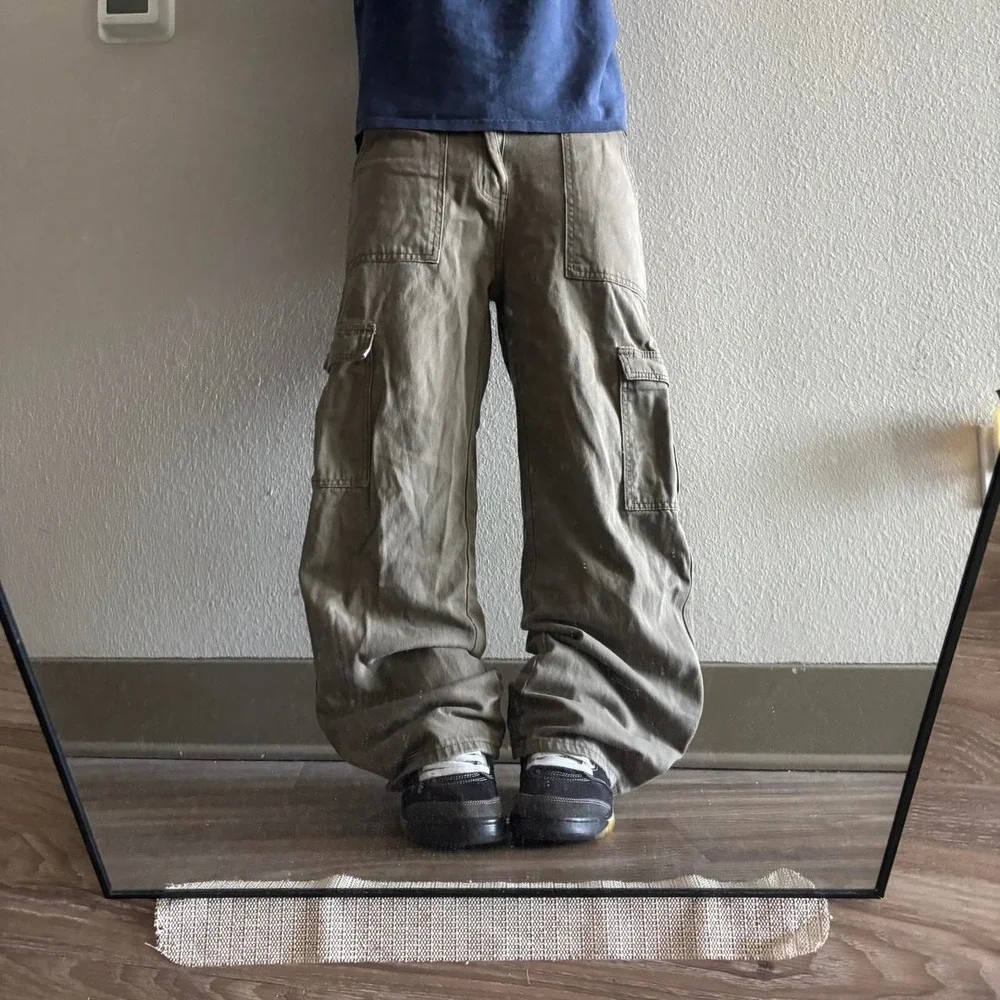 Vintage Y2K/2000s Baggy Brown Khaki Skater Cargo Pants! 29x29
